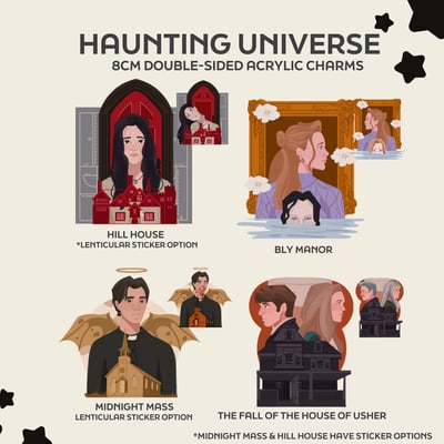 Haunting charms & lenticular stickers