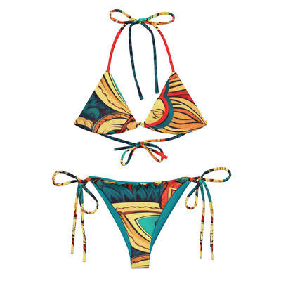 Bohemian turquoise  string bikini