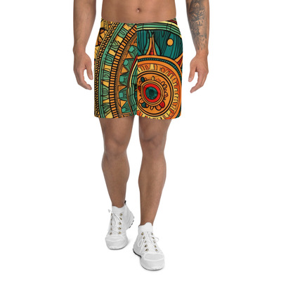 Bohemian gold athletic shorts