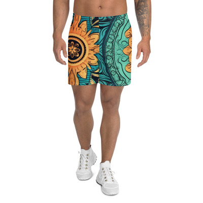 Bohemian blues  athletic shorts