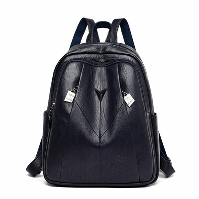 Unique soft leather school rucksack waterproof purse daypack nurse bag work college women's backpack