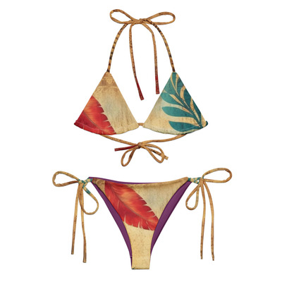 Bohemian Feather string bikini