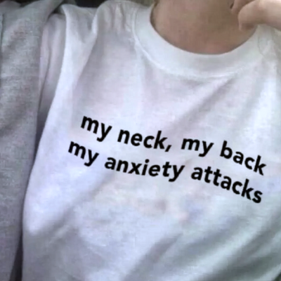 Free shipping-my neck my back my anxiety attacks tee - Thumbnail 2