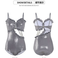 Ruffel Cut-out Swimsuit - Thumbnail 4