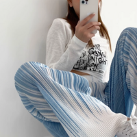 *Free Shipping*LOOSE TIE DYE PLEATED PANTS - Thumbnail 1