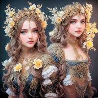 Fairytale Girls Cross Stitch Pattern - Thumbnail 2