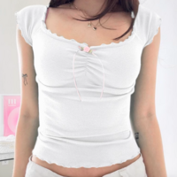 Y2K COQUETTE ROSE BOW SLEEVLESS TOP - Thumbnail 4