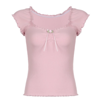 Y2K COQUETTE ROSE BOW SLEEVLESS TOP - Thumbnail 5