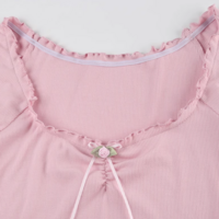 Y2K COQUETTE ROSE BOW SLEEVLESS TOP - Thumbnail 7