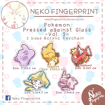 Pokemon - Pressed against Glass Acrylic Keychain Vol 2