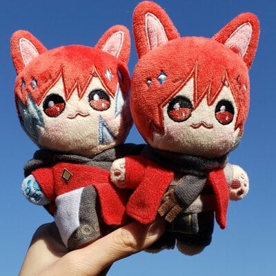 [in stock] 15 cm ffxiv g'raha tia scion / g'raha tia crystal exarch keychain plushie