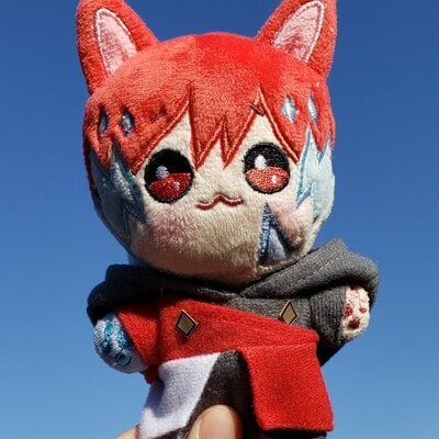 [in stock] 15 cm ffxiv g'raha tia scion / g'raha tia crystal exarch keychain plushie