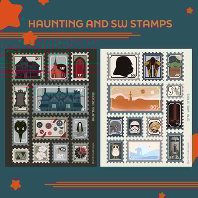 Stamp sticker collection