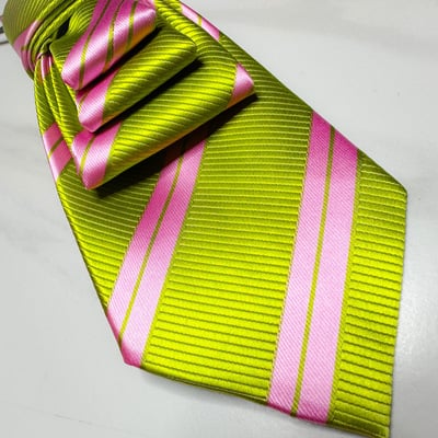 Matsu cravate - pink & green