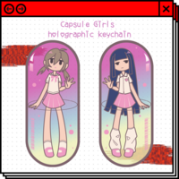 𝒸𝒶𝓅𝓈𝓊𝓁𝑒 𝑔𝒾𝓇𝓁𝓈 holographic keychain - Thumbnail 5