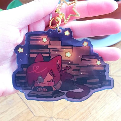 [in stock] 9 cm sleepy library graha tia ffxiv double-sided transparent background acrylic charm