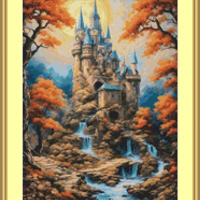 Fairytale castle cross stitch pattern - Thumbnail 2