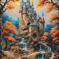 Fairytale Castle Cross Stitch Pattern - Thumbnail 1