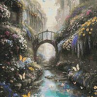 Fairytale Bridge Cross Stitch Pattern - Thumbnail 1