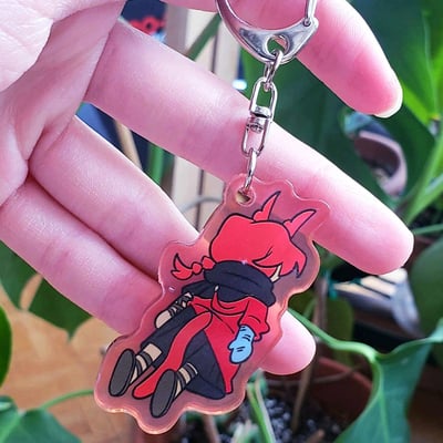 [in stock] 5 cm dead graha tia ffxiv double-sided transparent background acrylic charm