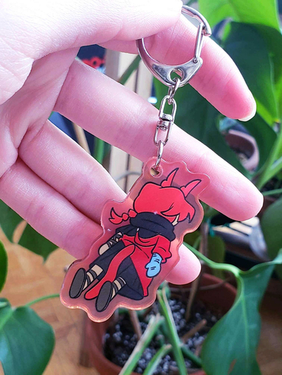 [IN STOCK] 5 cm Dead Graha Tia FFXIV Double-sided Transparent Background Acrylic Charm