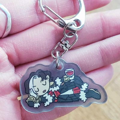 [in stock] 4 cm wine emet-selch ffxiv double-sided transparent background acrylic charm