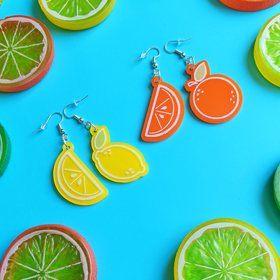 Fruit slice earrings