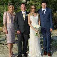 Sheath Knee Length Mother Of The Bride/Groom Dress With Jacket Elegant Lace Wedding Guest Dress V Neck Tank Groom Mother Gowns - Thumbnail 1