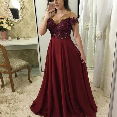 Elegant burgundy lace mother of the bride/groom dresses off the shoulder beaded wedding guest dress floor length plus size evening gowns