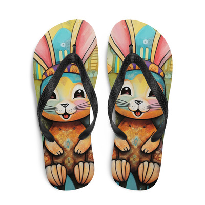 Jack bunny  fabric flip-flops