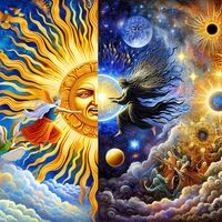 Day And Night Cross Stitch Pattern - Thumbnail 2