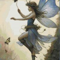 Blue Fairy Cross Stitch Pattern - Thumbnail 1