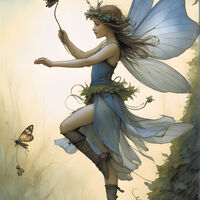 Blue Fairy Cross Stitch Pattern - Thumbnail 2