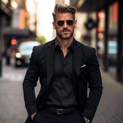 Men's Suit 2 Piece Set Blazers Pants Classic Business Gentleman Formal Groom Wedding Dress Plus Size High Quality 