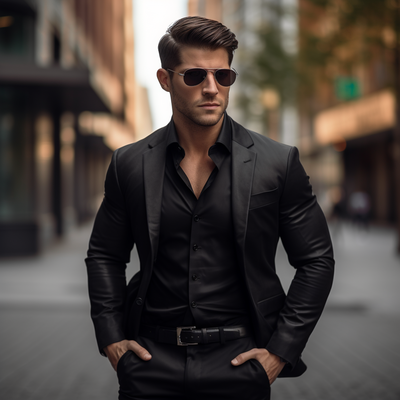  black men's suit 2 piece set blazers pants classic business gentleman formal groom wedding dress plus size high quality  