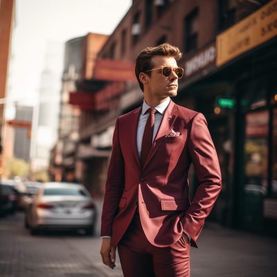 New Men's Suit 2 Piece Set Blazers Pants Classic Business Gentleman Formal Groom For Wedding  