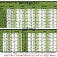 Green Men's Suit 2 Piece Set Blazers Pants Classic Business Gentleman Formal Groom Wedding Occasion - Thumbnail 1