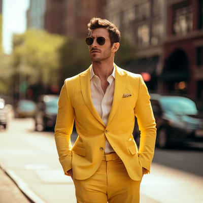  men's suit 2 piece set blazers pants classic business gentleman formal groom for wedding  occasion