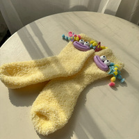 4pairs Fluffy Cartoon Socks - Thumbnail 3