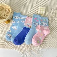 5pairs Blue Cinnamoroll Cartoon Socks - Thumbnail 1