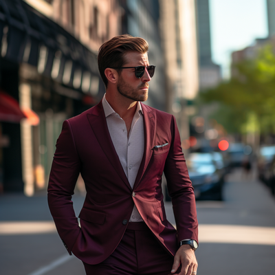 Men's Suit 2 Piece Set Blazers Pants Classic Business Gentleman Formal Groom Casual Suits