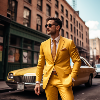 Men's suit 2 piece set blazers pants classic business gentleman formal groom for wedding occasion