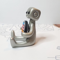 Your Mental Health Matters Robot Figurine Resin Art Toy Kawaii Desk Buddy - Thumbnail 2