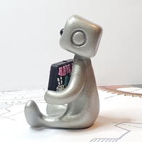 Have The Day You Deserve Robot Figurine Resin Art Toy Mental Health Kawaii Desk Buddy - Thumbnail 4