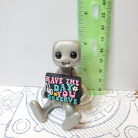 Have The Day You Deserve Robot Figurine Resin Art Toy Mental Health Kawaii Desk Buddy - Thumbnail 5