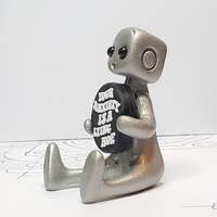 Your Anxiety Is A Lying H*e Robot Figurine Resin Art Toy Mental Health Kawaii Desk Buddy - Thumbnail 2