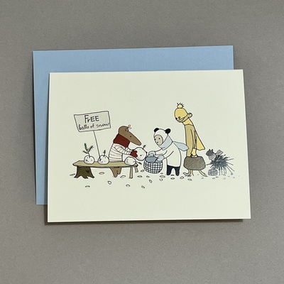 Bb&ppinc greeting card "free snow balls" (set of 5)
