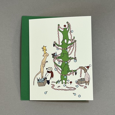 Bb&ppinc greeting card "cat tree" (set of 5) - Thumbnail 1