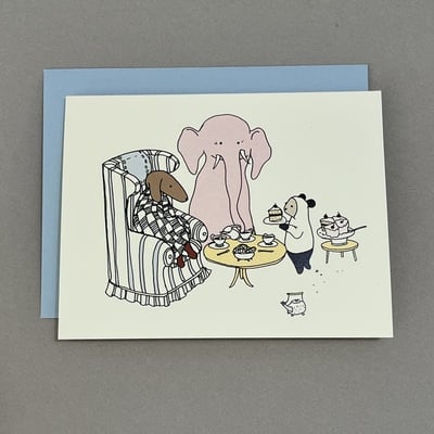 Bb&ppinc greeting card "tea time" (set of 5) - Thumbnail 1