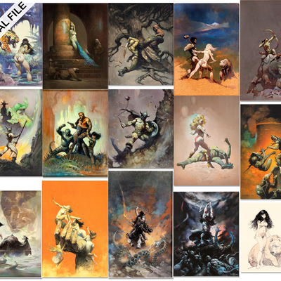 Poster collection frank frazetta 15 images high quality ready to print - Thumbnail 1